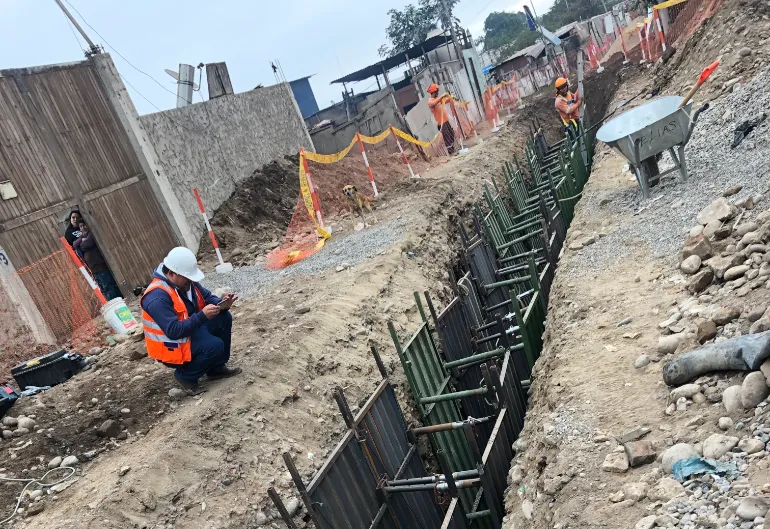 Obras de saneamiento - Consorcio Agua